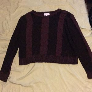 Maroon and Black Sweater